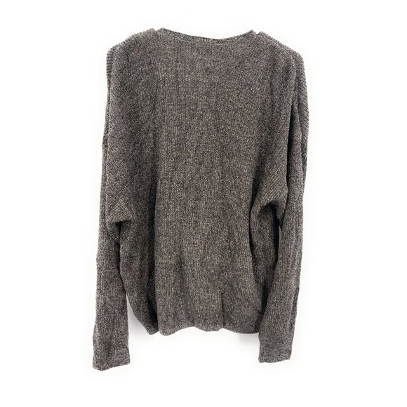 VINTAGE Giorgio di Firenze Sweater XL Brown Knit Pullover Mens L - Picture 3 of 4